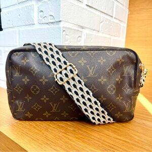 Louis Vuitton Authentic Vintage Monogram Custom Toiletry Bag / Shoulder Bag